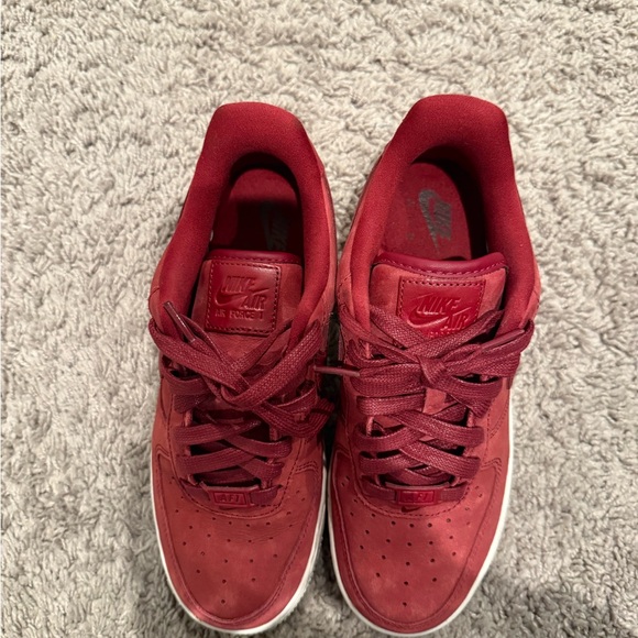 Nike Airforce One suede Burgundy Sneakers with cream Soles - Picture 3 of 5